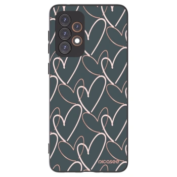 Picasee silikonowe czarne etui na Samsung Galaxy A33 5G A336 - Lots of love