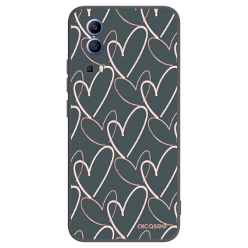 Picasee silikonowe czarne etui na Vivo Y52 5G - Lots of love