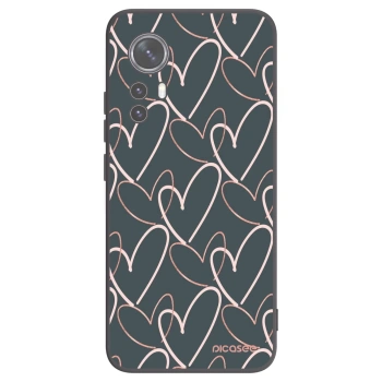 Picasee silikonowe czarne etui na Xiaomi 12X - Lots of love
