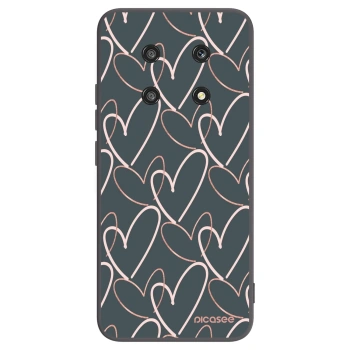 Picasee silikonowe czarne etui na Honor Magic4 Lite 5G - Lots of love