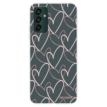 Picasee silikonowe przeźroczyste etui na Samsung Galaxy M13 M135F - Lots of love
