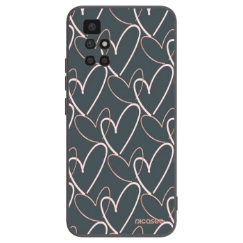 Picasee silikonowe czarne etui na Xiaomi Redmi 10 (2022) - Lots of love