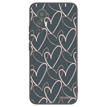 Picasee silikonowe czarne etui na Xiaomi 12 Lite - Lots of love