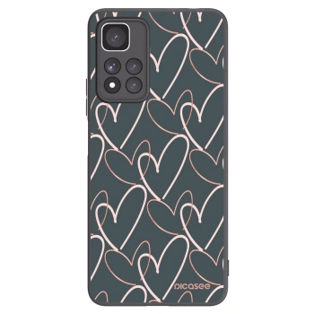 Picasee silikonowe czarne etui na Xiaomi Redmi Note 11 Pro+ 5G - Lots of love