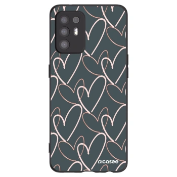 Picasee silikonowe czarne etui na OPPO A94 5G - Lots of love