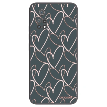 Picasee silikonowe czarne etui na Xiaomi Poco M4 Pro - Lots of love