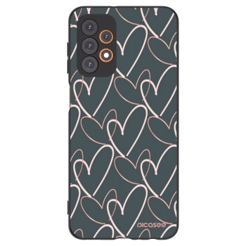 Picasee silikonowe czarne etui na Samsung Galaxy A23 A236B 5G - Lots of love