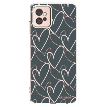 Picasee silikonowe przeźroczyste etui na Motorola Moto G32 - Lots of love