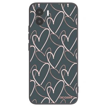 Picasee silikonowe czarne etui na Xiaomi Redmi A1 - Lots of love