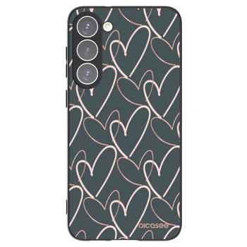 Picasee silikonowe czarne etui na Samsung Galaxy S23+ 5G - Lots of love