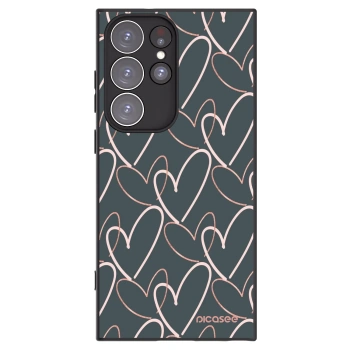 Picasee silikonowe czarne etui na Samsung Galaxy S23 Ultra 5G - Lots of love