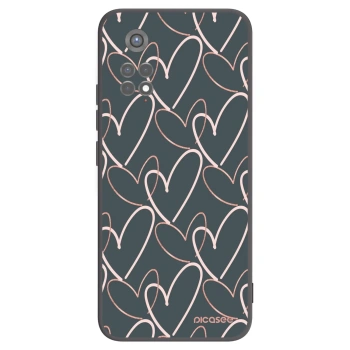 Picasee silikonowe czarne etui na Xiaomi Redmi Note 11S 5G - Lots of love