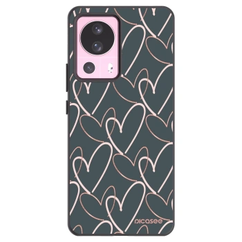 Picasee silikonowe czarne etui na Xiaomi 13 Lite - Lots of love