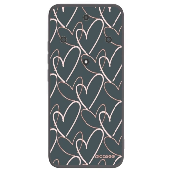 Picasee silikonowe czarne etui na Honor Magic5 Lite 5G - Lots of love