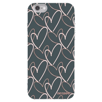 Picasee silikonowe przeźroczyste etui na Apple iPhone 6/6S - Lots of love