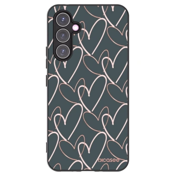 Picasee silikonowe czarne etui na Samsung Galaxy A54 5G A546B - Lots of love