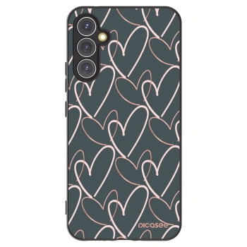 Picasee silikonowe czarne etui na Samsung Galaxy A34 5G A346B - Lots of love