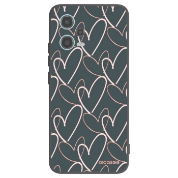 Picasee silikonowe czarne etui na Xiaomi Redmi Note 12 5G - Lots of love