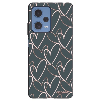 Picasee silikonowe czarne etui na Xiaomi Redmi Note 12 Pro 5G - Lots of love