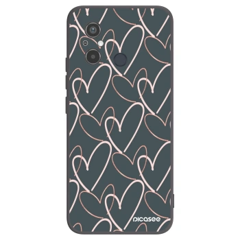 Picasee silikonowe czarne etui na Xiaomi Redmi 12C - Lots of love