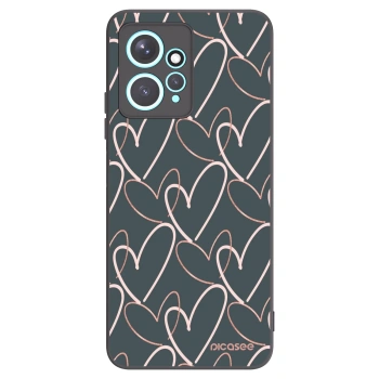Picasee silikonowe czarne etui na Xiaomi Redmi Note 12 4G - Lots of love