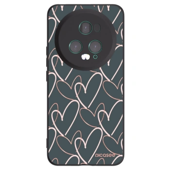 Picasee silikonowe czarne etui na Honor Magic5 Pro - Lots of love
