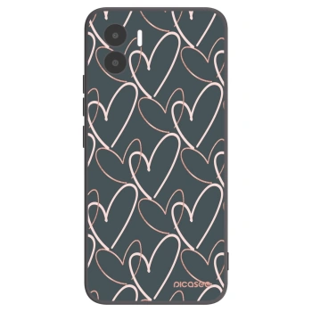 Picasee silikonowe czarne etui na Xiaomi Redmi A2 - Lots of love