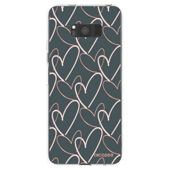 Picasee silikonowe przeźroczyste etui na Samsung Galaxy S8 G950F - Lots of love
