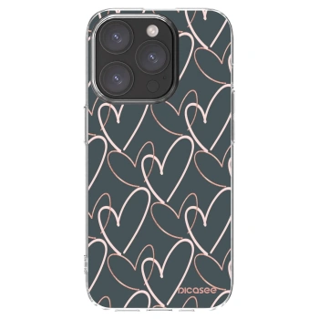 Picasee silikonowe przeźroczyste etui na Apple iPhone 15 Pro - Lots of love