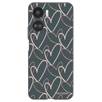 Picasee silikonowe czarne etui na Honor 90 Lite 5G - Lots of love