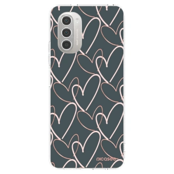 Picasee silikonowe przeźroczyste etui na Motorola Moto G51 - Lots of love