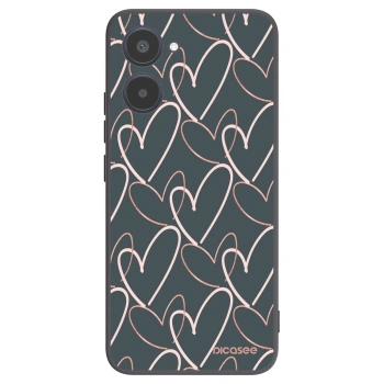 Picasee silikonowe czarne etui na Realme 10 4G - Lots of love