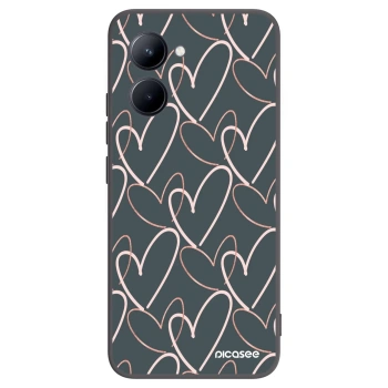 Picasee silikonowe czarne etui na Realme C33 (2023) - Lots of love
