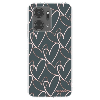 Picasee silikonowe przeźroczyste etui na Honor X7a - Lots of love