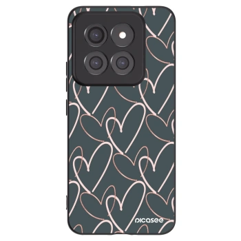 Picasee silikonowe czarne etui na Xiaomi 14 Pro - Lots of love