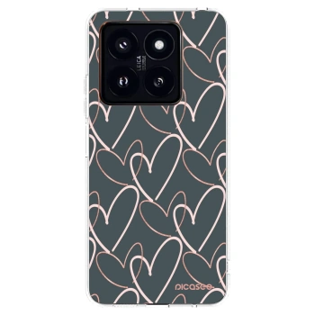 Picasee silikonowe przeźroczyste etui na Xiaomi 14 Pro - Lots of love
