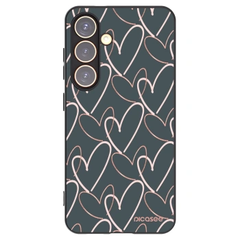 Picasee silikonowe czarne etui na Samsung Galaxy S24 S921B 5G - Lots of love
