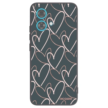 Picasee silikonowe czarne etui na Motorola Edge 40 Neo - Lots of love