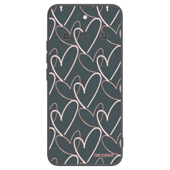 Picasee silikonowe czarne etui na Realme 11 Pro+ - Lots of love