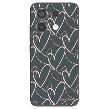 Picasee silikonowe czarne etui na Xiaomi Poco X6 - Lots of love