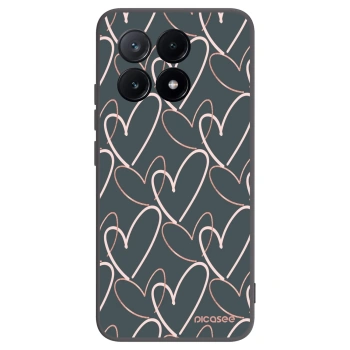 Picasee silikonowe czarne etui na Xiaomi Poco X6 Pro - Lots of love