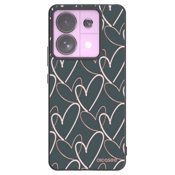Picasee silikonowe czarne etui na Xiaomi Redmi Note 13 Pro 5G - Lots of love