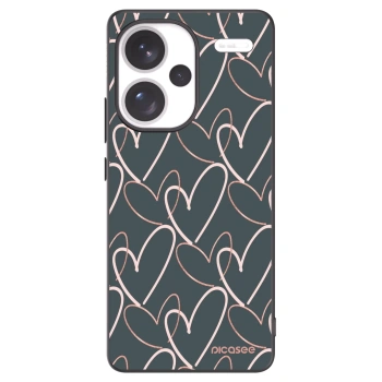 Picasee silikonowe czarne etui na Xiaomi Redmi Note 13 Pro+ 5G - Lots of love