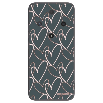 Picasee silikonowe czarne etui na Honor Magic6 Lite 5G - Lots of love