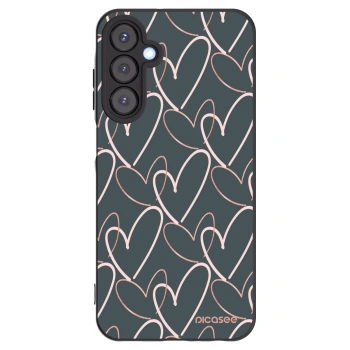 Picasee silikonowe czarne etui na Samsung Galaxy A25 A256B 5G - Lots of love