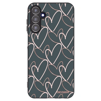 Picasee silikonowe czarne etui na Samsung Galaxy A15 A156B 5G - Lots of love