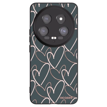 Picasee silikonowe czarne etui na Xiaomi 14 Ultra - Lots of love