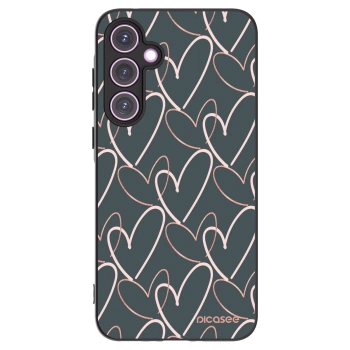 Picasee silikonowe czarne etui na Samsung Galaxy A35 5G A356B - Lots of love