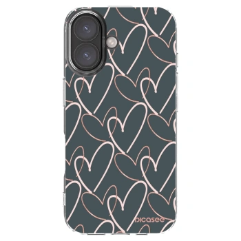 Picasee silikonowe przeźroczyste etui na Apple iPhone 16 - Lots of love