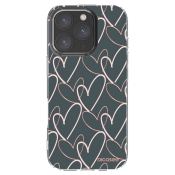Picasee silikonowe przeźroczyste etui na Apple iPhone 16 Pro - Lots of love